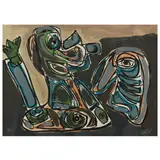 The Instructor by Karel Appel, Lithograph in colors, sold Oct 2022