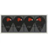 Buzz Off, You Turkey (Turkey Vultures) by Charley Harper, Serigraph in colors, sold Oct 2022