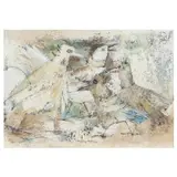Untitled (birds) by Mary Alice Leath Thomas, Gouache on paper, sold Oct 2022