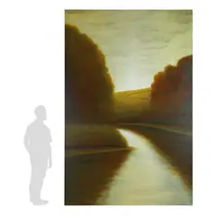 Landscape #1 by Wade Hoefer, Oil on canvas, sold Oct 2022