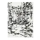 Teton Interior by Sandy Walker, Ink on paper, sold Oct 2022