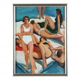 Beach Scene by James McElhinney, Oil on canvas, sold Oct 2022