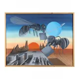 Surrealist Landscape with Ants by Mark Erwin, Oil on canvas, sold Oct 2022