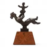 Caring by Chaim Gross, Patinated cast bronze, sold Oct 2022