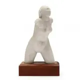 Striding Figure by Marion Walton, Carved stone, sold Oct 2022
