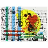 Duo Trip, Composer Kenny Drew by Sam Middleton, Silkscreen print in colors, sold Oct 2022