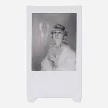 Zsa Zsa Gabor and Gerold Frank by Philippe Halsman, c. 1960, unique Polaroid Type 53 Polapan print, sold Aug 2025