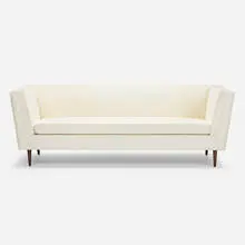 Sofa by Bertha Schaefer, c. 1955, upholstery, walnut, sold Jul 2022