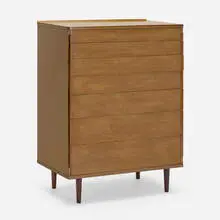 Cabinet, model 5273A by Edward Wormley, c. 1950, mahogany, rosewood, sold Jul 2022