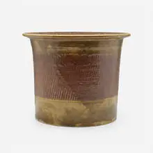 Planter by Bruno Gambone, c. 1960, glazed earthenware, sold Jul 2022
