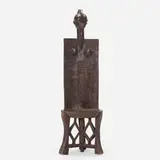 Chair by Luguru artist, carved wood, sold Jul 2022