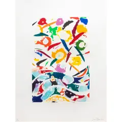 Untitled by Sam Francis, 1994, aquatint on Rives, sold Sep 2025
