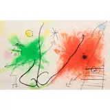 Partie de Campagne V by Joan Miró, 1967, etching with aqautint in colors, sold Sep 2025