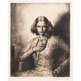 Jeunesse Doree by Gerald Brockhurst, 1942, etching, sold Sep 2025
