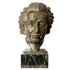 Albert Einstein by Emil Seletz, 1955, bronze sculpture, sold Sep 2025