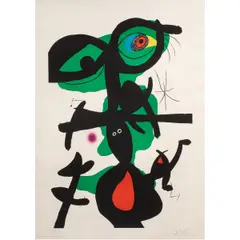 Oda A Joan Miro by Joan Miró, 1973, lithograph in colors, sold Sep 2025