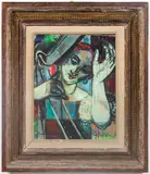 Untitled by Lena Gurr, oil on canvas, sold Oct 2020