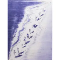 Tide Figures by Wayne Thiebaud, 2006, drypoint in colors with hard ground etching on gampi paper chine colle, sold Sep 2025