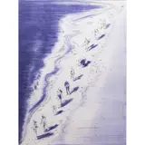 Tide Figures by Wayne Thiebaud, 2006, drypoint in colors with hard ground etching on gampi paper chine colle, sold Sep 2025