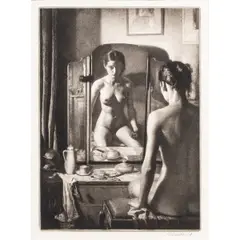 Untitled by Gerald Brockhurst, etching, sold Sep 2025
