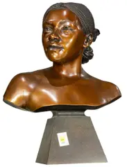 Bust of a Woman by Frank Breckenridge, 2003, bronze sculpture, sold Sep 2025
