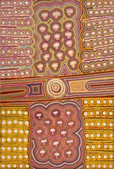 Nyirripi (Butterly Dreaming) by Bernadette Fry, 2004, oil on canvas with binder, sold Sep 2025