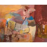 Untitled by Phyllis Carton Shapiro, oil on canvas, sold Sep 2025