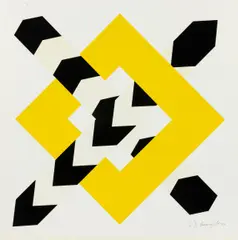 Constellation by Allan D'Arcangelo, 1971, screenprint, sold Sep 2025