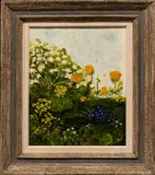 Garden's Edge by Barbara Butler, 1973, oil on canvas, sold Sep 2025
