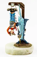 Todays Catch by Ron Lee, 1990, mixed media sculpture, sold Sep 2025
