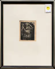 Untitled by Raymond Gloeckler, woodcut, sold Sep 2025