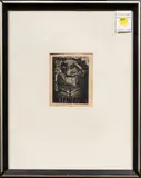 Untitled by Raymond Gloeckler, woodcut, sold Sep 2025