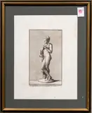 Young Satyr by Claude Randon, engraving, sold Sep 2025