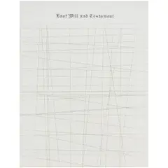 Ledger XI: Last Will & Testament by Peter Wegner, 2002, mixed media (paper, sold Oct 2025