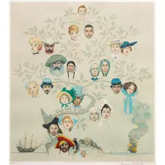 Untitled by Norman Rockwell, lithograph in colors, sold Oct 2025