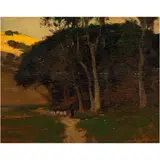 Untitled (Shepherd in the Hills) by Karl Schmidt, oil on board, sold Oct 2025