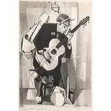 Untitled by Mary Louise Finley Fry, lithograph, sold Oct 2025