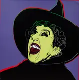 The Witch" from "Myths" Series by Andy Warhol, 1981, screenprint in colors with diamond dust, sold Oct 2025