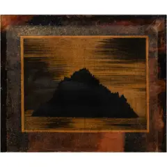 Untitled by Larry Thomas, 1990, mixed media on board, sold Oct 2025