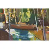 Untitled by John Maxon, mixed media on paper, sold Oct 2025