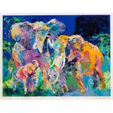 Elephants by LeRoy Neiman, serigraph, sold Oct 2025