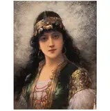 Woman in Folk Outfit by Emile Eisman-Semenowsky, oil on panel, sold Oct 2025