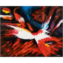 Parajo de Fuego II by Leonardo Neirman, 2001, oil on masonite, sold Oct 2025