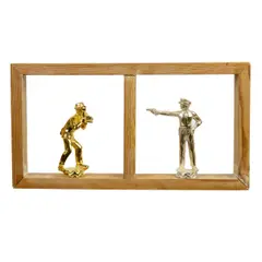 Shoot/Shoot by Peter Wegner, 1997, mixed media wall sculpture, sold Oct 2025