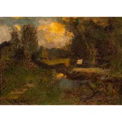 Untitled (Landscape) by William Keith, oil on canvas, sold Oct 2025