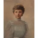 Portrait of a Young lady by S. Jerome Uhl, oil on canvas, sold Oct 2025
