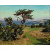 Untitled (California Coastal Cypress) by Jules Tavernier, oil on board, sold Oct 2025