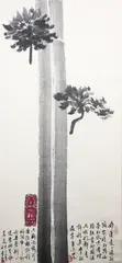 Untitled by Lo Ch'Ing, 1980, ink and colour on paper, offered Jun 2021
