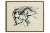 Untitled by Keith McIntyre, charcoal on paper, offered May 2021