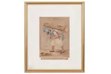 Untitled by G.C Clarke, watercolour and black, offered May 2021